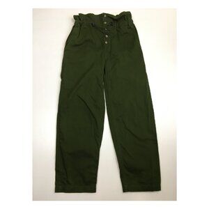 URBAN OUTFITTERS Green High Waist Adjustable Drawstring Button Fly Pant Jeans